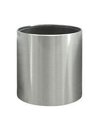 President Round Stainless steel brushed Indoor Planter