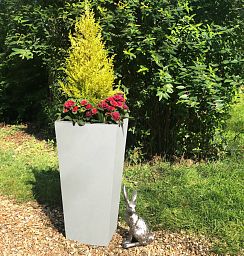 IDEALIST Lite Tall Tapered Contemporary Light Concrete Planter