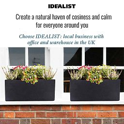 IDEALIST Lite Window Box Light Concrete Planter