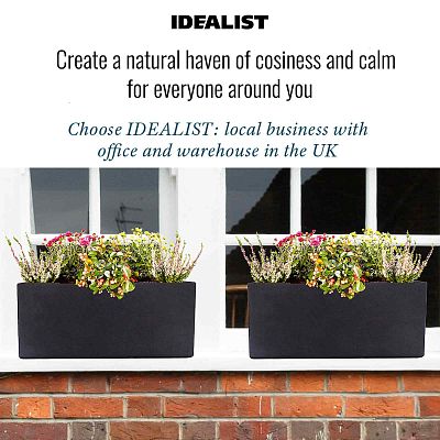IDEALIST Lite Window Box Light Concrete Planter