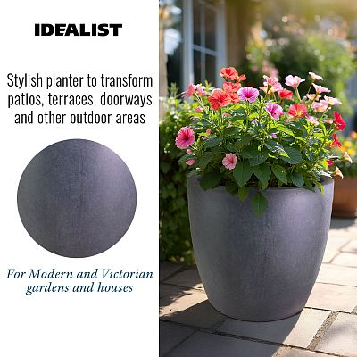 IDEALIST Lite Contemporary Light Concrete Egg Planter