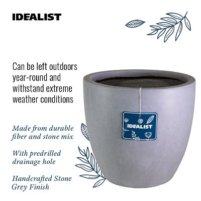 IDEALIST Lite Contemporary Light Concrete Egg Planter