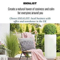 IDEALIST Lite Tall Square Contemporary Light Concrete Planter