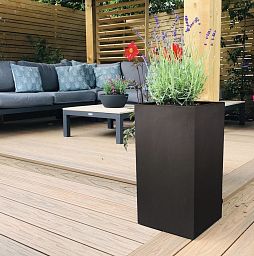 IDEALIST Lite Tall Square Contemporary Light Concrete Planter