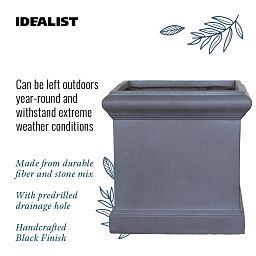 IDEALIST Lite Victorian Box Square Light Stone Outdoor Planter