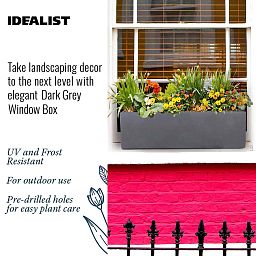 IDEALIST Lite Window Box Light Concrete Planter