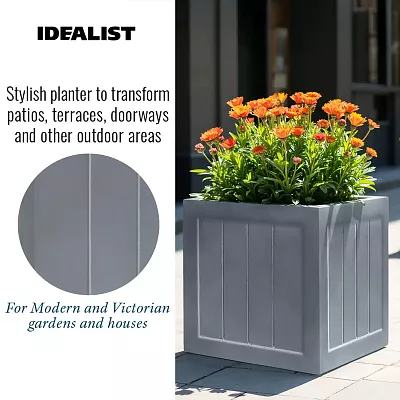 IDEALIST Regency Light Stone Square Garden Planter