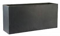 IDEALIST Lite Contemporary Trough Garden Planter, Faux Lead Dark Grey ...