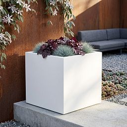 IDEALIST Lite Square Box Contemporary Light Concrete Planter