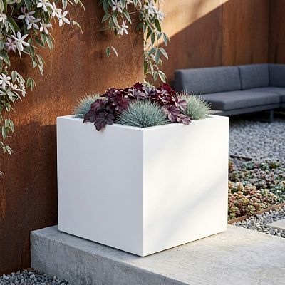 IDEALIST Lite Square Box Contemporary Light Concrete Planter