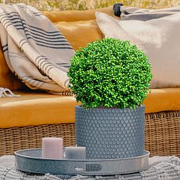 IDEALIST Lite Honeycomb Style Cylinder Round Outdoor Planter
