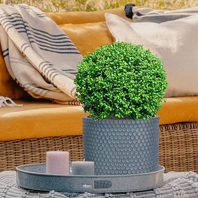 IDEALIST Lite Honeycomb Style Cylinder Round Outdoor Planter