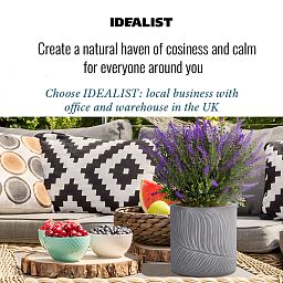 IDEALIST Lite Leaf Embossed Round Planter
