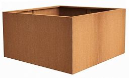 Andes Low Cube Corten Steel Outdoor Planter