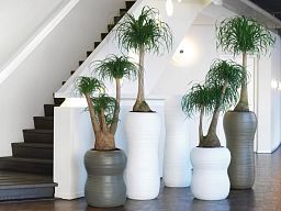 Harmony Round Tall Polystone Indoor Planter