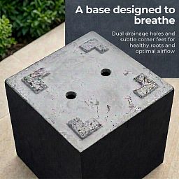 IDEALIST Lite Square Box Contemporary Light Concrete Planter Set