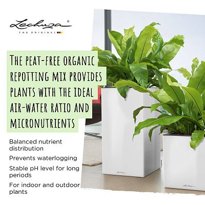 LECHUZA TERRAPON Peat-Free Soil for Outdoor Plants Perlite Potting Compost for Indoor Plants
