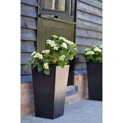 Tall Tapered Fiberstone Contemporary Planter by Cadix Capi Lux