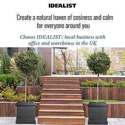 IDEALIST Lite Victorian Box Square Light Stone Outdoor Planter