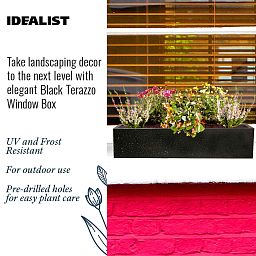 IDEALIST Lite Window Box Light Concrete Planter