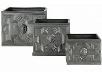 Elizabethan Faux Lead Fibreglass Lightweight Square Small Planter Pot ...