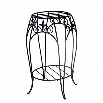 Classic Finial Double Plant Stand Indoor & Outdoor, Black, H50 cm