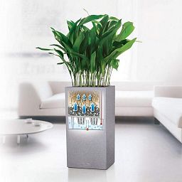 LECHUZA CANTO Stone High Square Tall Poly Resin Self-watering Planter