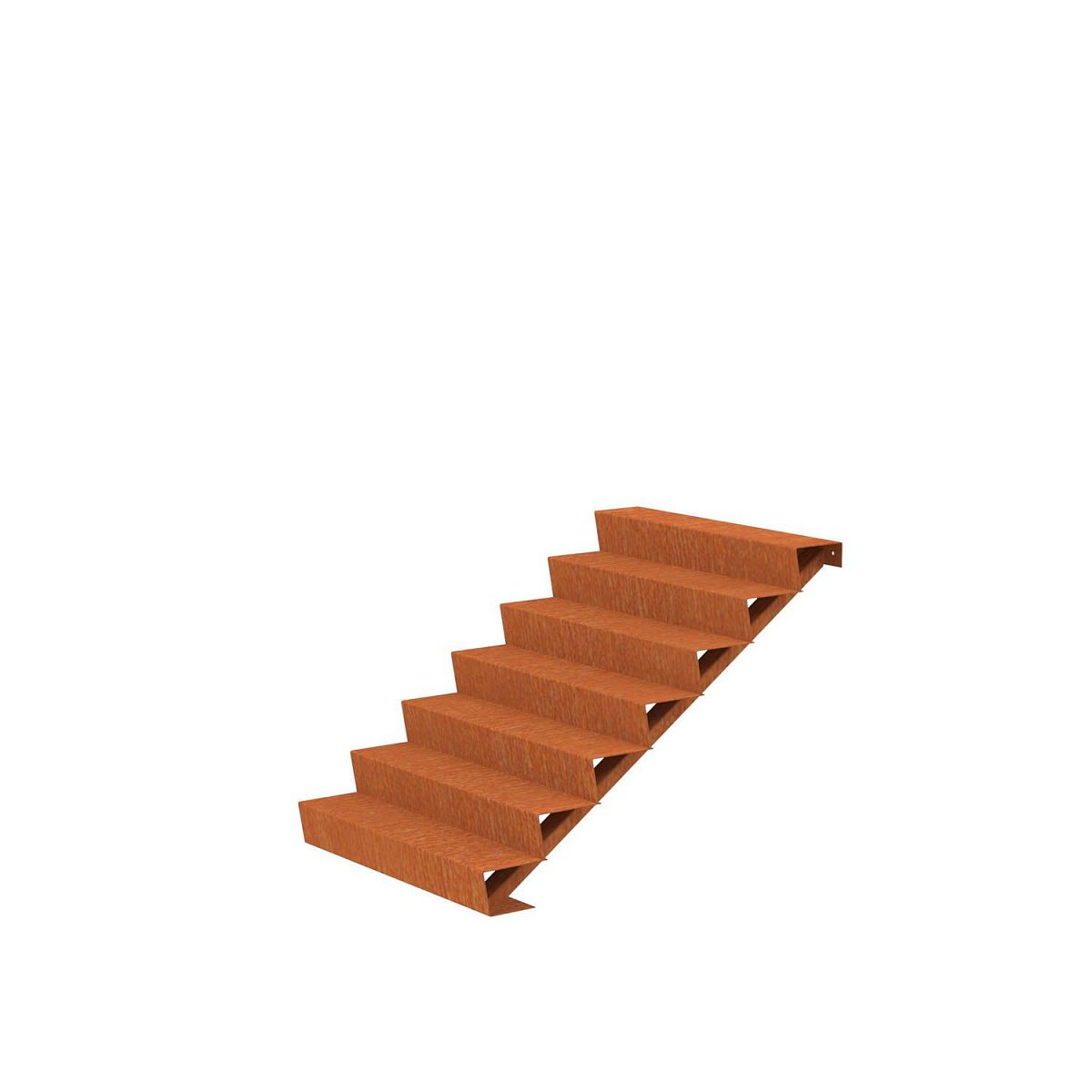 7 Steps Corten Steel Stair