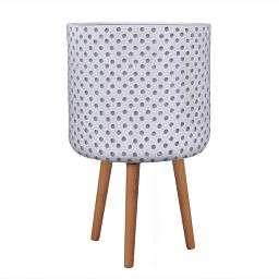IDEALIST Lite Dotted Style Planter on Legs, Round Plant Pot Indoor