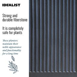 IDEALIST Lite Ribbed Square Outdoor Planter