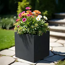IDEALIST Lite Square Box Contemporary Light Concrete Planter