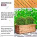 Rustic Scandinavian Redwood Trough Outdoor Planter Made in UK by HORTICO