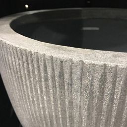 Round Fiberstone Ribbed Planter by Idealist Premium JESSLIN