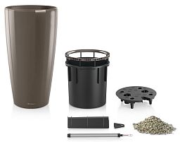 LECHUZA Rondo Round Tall Poly Resin Self-watering Planter