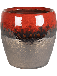 Amora Couple Glazed Clay Round Planter