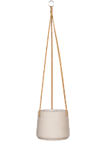 Patt (Dia) 16cm Planter | Washed Grey Fibreclay Small Hanging Round In...