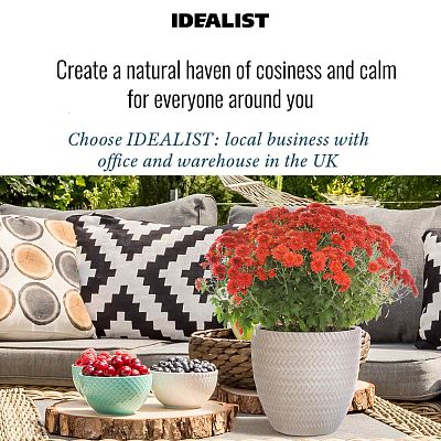IDEALIST Lite Plaited Style Round Planter Outdoor Plant Pot