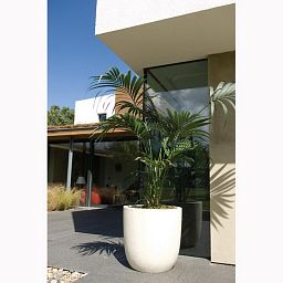 Round Egg Fiberstone Contemporary Planter by Cadix Capi Lux