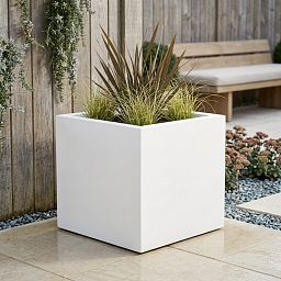 IDEALIST Lite Square Box Contemporary Light Concrete Planter