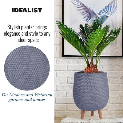 IDEALIST Lite Honeycomb Style Egg Planter on Legs, Round Pot Plant Stand Indoor