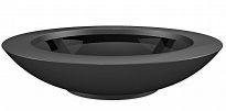 DISC 153cm Extra Large Bowl, Black Grey Fiberglass Shallow Planter for...
