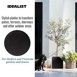 IDEALIST Lite Square Box Contemporary Light Concrete Planter