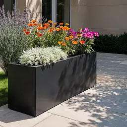 IDEALIST Lite Contemporary Light Concrete Trough Planter