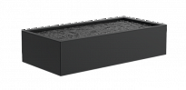 Aluminium Garden Pond Natural Grey W125 H60 L250 cm
