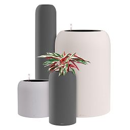 LECHUZA HAVALO Round Poly Resin Self-watering Planter