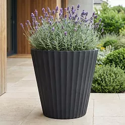 IDEALIST Lite Vintage Ribbed Round Vase Outdoor Planter