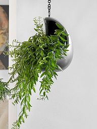Gradient Hanging Cocoon Matt Grey D20 H24 cm Planter