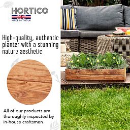 Rustic Scandinavian Redwood Window Box Outdoor Planter Made in UK by HORTICO