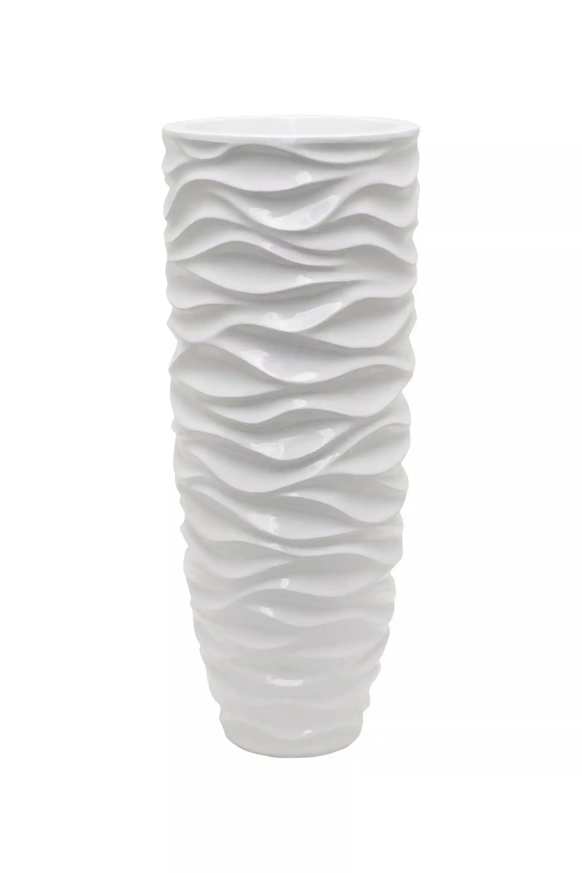 Luxe Lite Glossy Sea Tall Indoor Planter