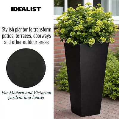IDEALIST Lite Tall Tapered Contemporary Light Concrete Planter